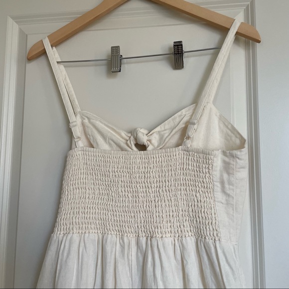 Old Navy Tie-Front Linen-Blend Cami Jumpsuit in off-white color Size M - Picture 8 of 8